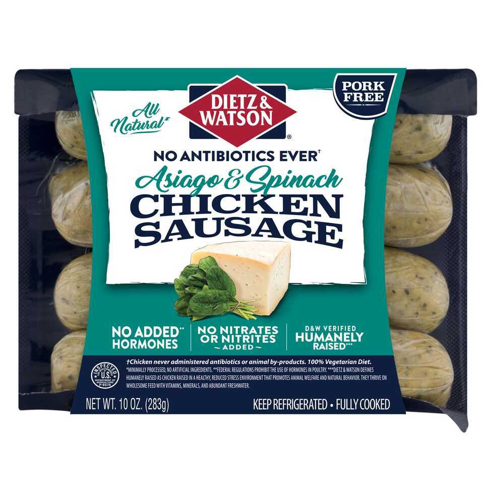 Dietz & Watson Asiago & Spinach Chicken Sausage