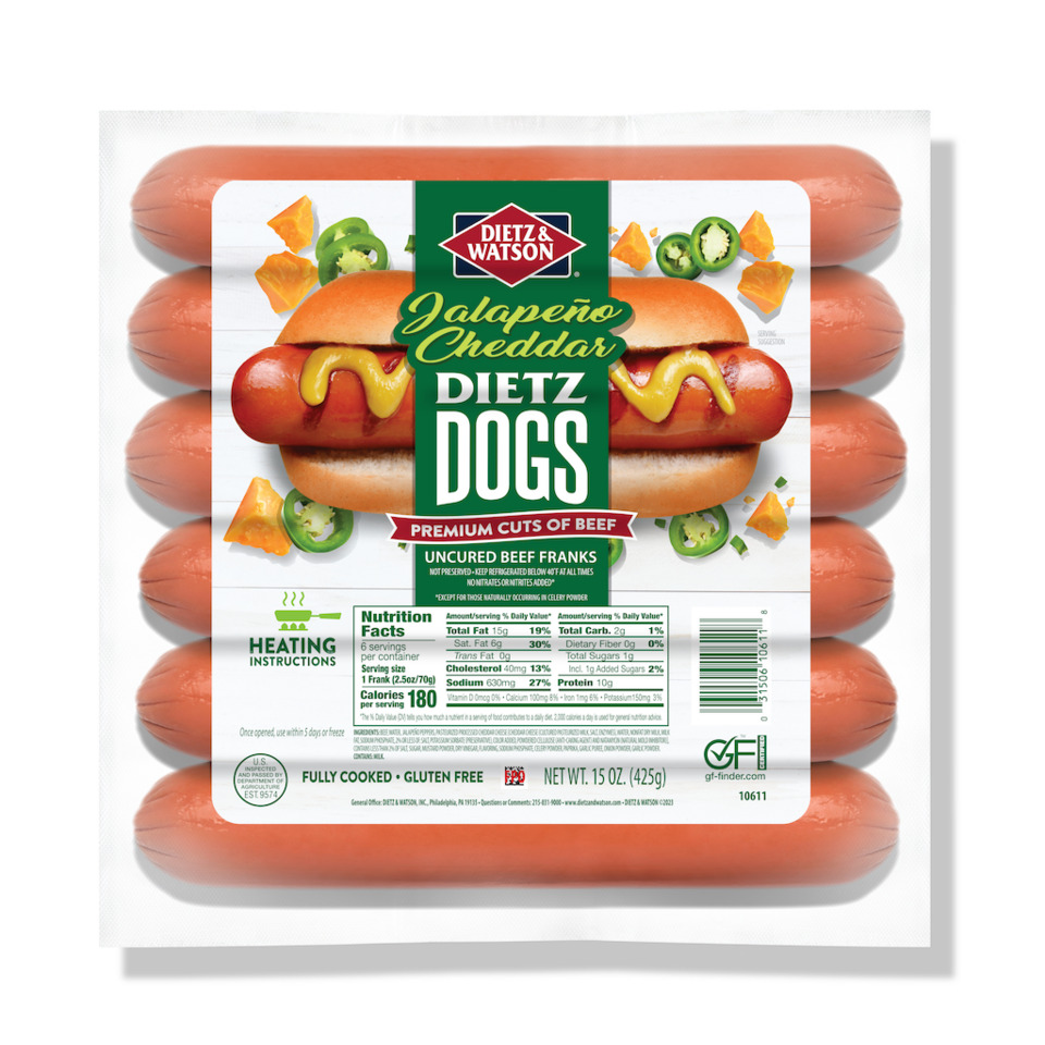 Uncured Jalapeño & Cheddar Dietz Dogs