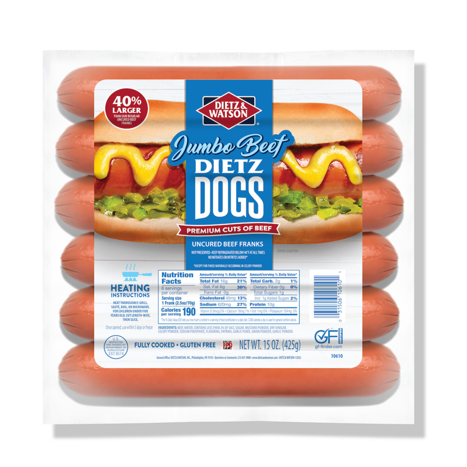 Uncured Jumbo Beef Dietz Dogs